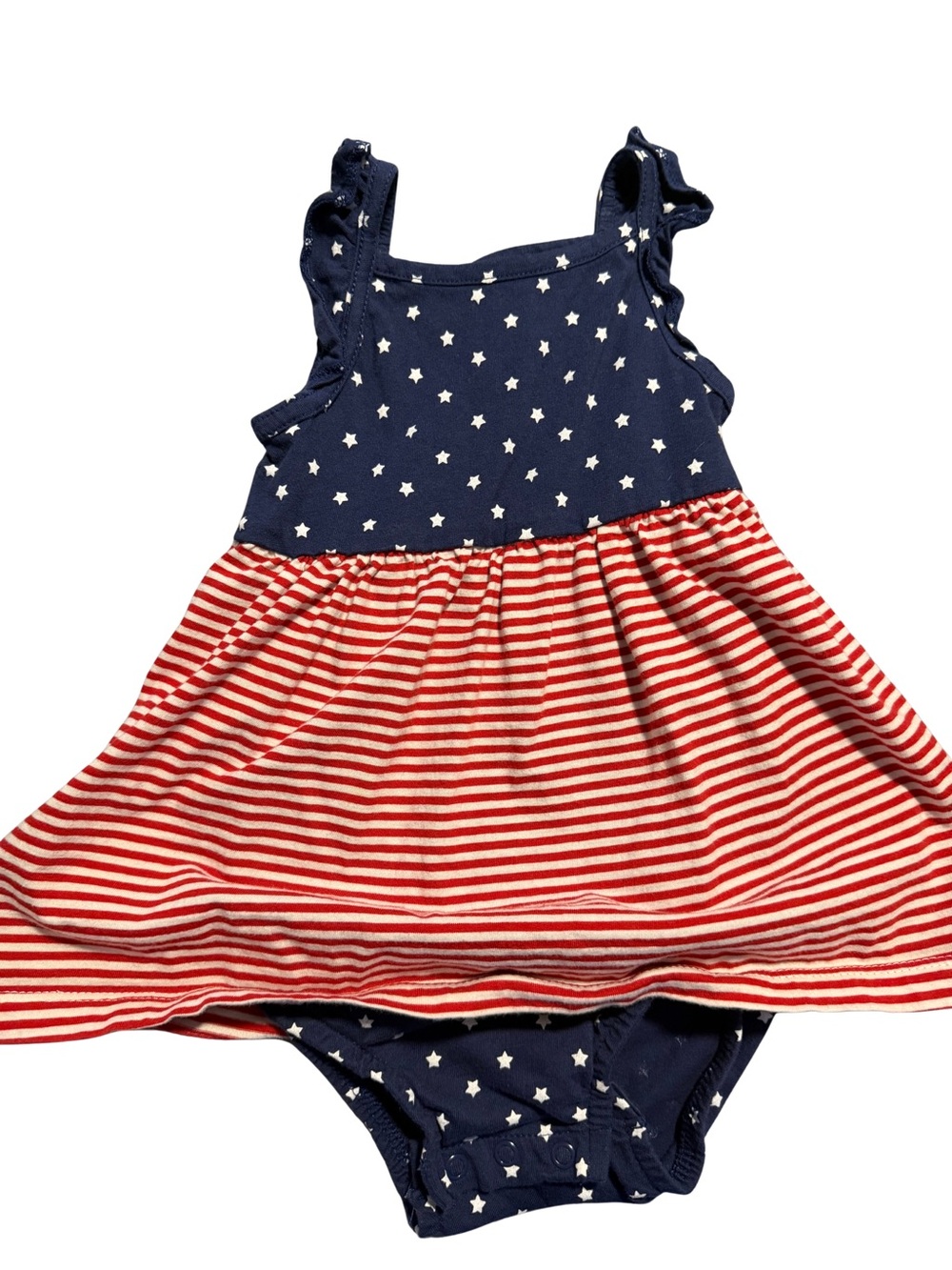 Carter's Navy and Red Star & Stripe Dress Romper
